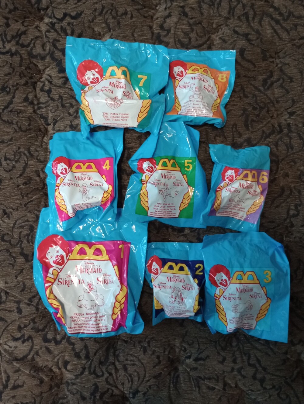 McDonald's Happy Meal Toys-Disney'sThe Little Mermaid - Complete Set Of 8 New